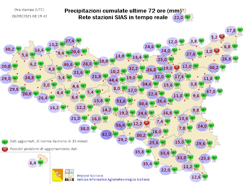 Diffusi i dati del Servizio Informativo Agrometeorologico Siciliano  Quando ormai il 95% dei dati della...